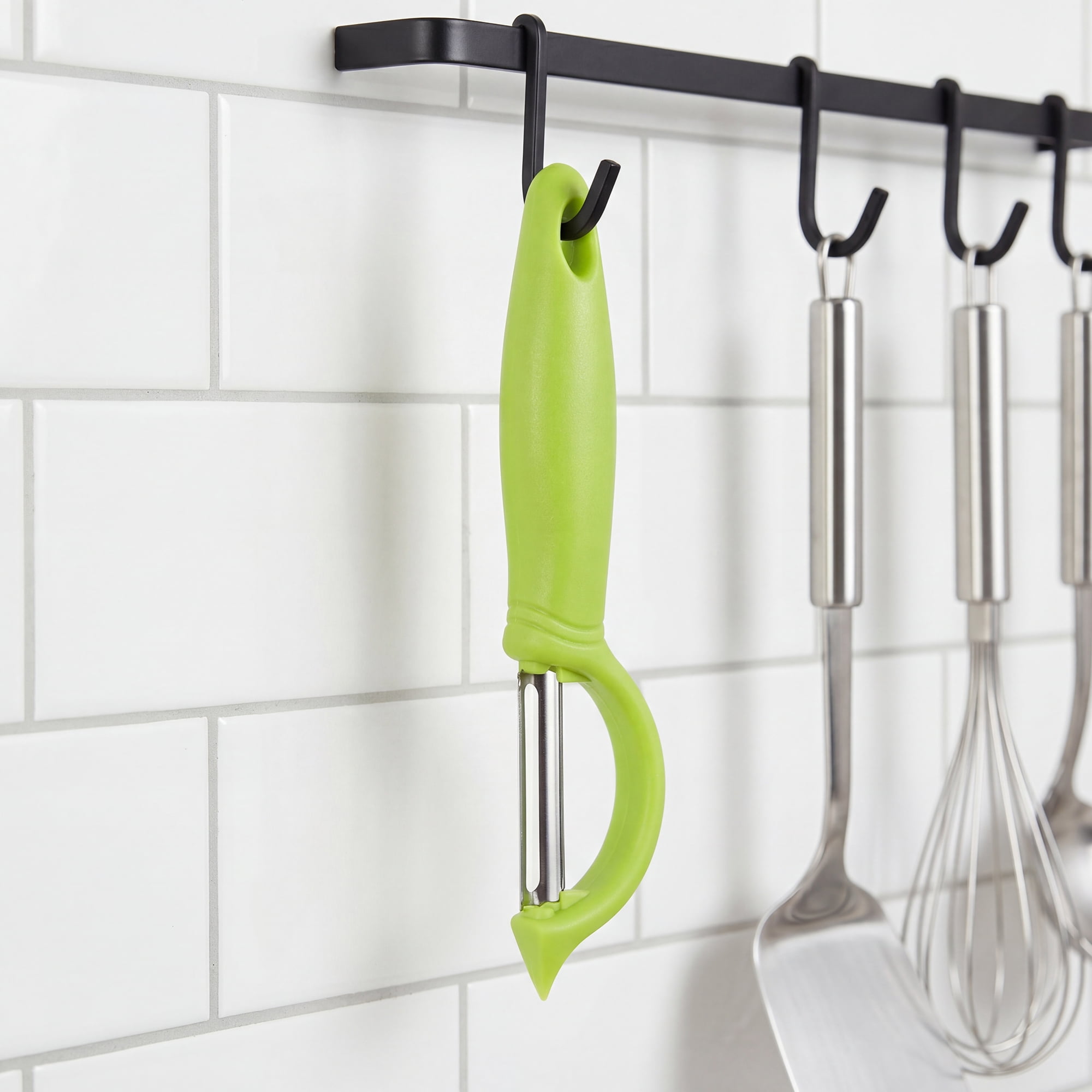 Unique Bargains Plastic Durable Potato Peeler with Ergonomic Handle Green 7.1x1.3 inch