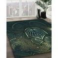 thumbnail image 2 of Ahgly Company Indoor Round Patterned Midnight Gray Area Rugs, 4' Round, 2 of 6