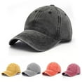 thumbnail image 2 of Cotton Baseball Cap Solid Color Dome Replacement Breathable Protection Fashionable Sporting Easy Matching Outdoor Adjustable Sunproof Hat Headgear Orange, 2 of 9