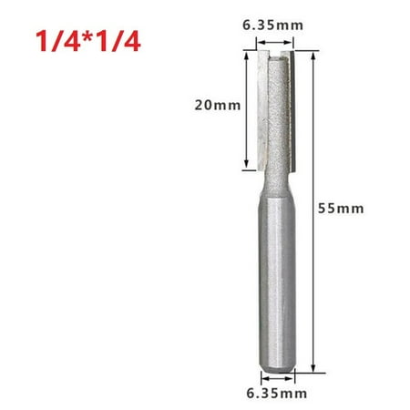 

1/4Inch Shank Straight Flute Carbide Tipped Milling Cutter Tungsten Router Bit