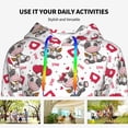 thumbnail image 4 of Fotbe Caring Cow Pattern Womens Long Sleeve Hoodie, Pullover Hooded Sweatshirt, Kangaroo Pocket Hoodie with Eye-catching Drawstrings-Medium, 4 of 7