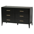 thumbnail image 6 of Baxton Studio Primrose Mid-Century Bedroom Set, King, Black, 6 of 13