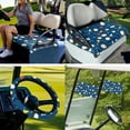 thumbnail image 7 of XYZCANDO Golf Print 4 Piece Golf Cart Seat Covers Golf Cart Steering Wheel Cover 2pcs Golf Cart Flags Golf Cart Blanket Anti Slip Golf Cart Steering Wheel Covers Suitable for All Seasons Blue, 7 of 7