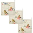 thumbnail image 7 of Spring Birds Watercolor Baby Muslin Washcloths Soft Absorbent Face Towel, 3 PCS Colorful Flowers Branch Burp Cloths Cotton Bath Wipes Infant Wash Cloth for Newborn Boys Girls 12x12 inches, 7 of 7