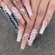 thumbnail image 3 of Uñas postizas artificiales con pegamento, puntas de uñas postizas con diseño de corazón, prensa desmontable, uñas de acabado largo, 24 piezas, 3 of 4