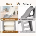 thumbnail image 5 of Pirecart 10 in 1 Toddler Slide Playset, Kids Climber Slide Indoor Outdoor Playground with Drawing Board, Tunnel & Storage,for Age 3+, Grayish White, 5 of 8