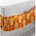 thumbnail image 2 of Oriental Bed Skirt, Folk Hand Motif Mystic Hippie Oriental, Elastic Bedskirt Dust Ruffle Wrap Around for Bedding Decor, 4 Sizes, Orange Yellow and White, by Ambesonne, 2 of 2