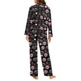 thumbnail image 6 of DISNIMO Pumpkin Bat Printed Women Pajama Sets Soft Comfy Sleepwear Long Sleeve Nightwear with Long Pajama Pants Halloween Button Down Loungewear with Pockets, XL, 6 of 7