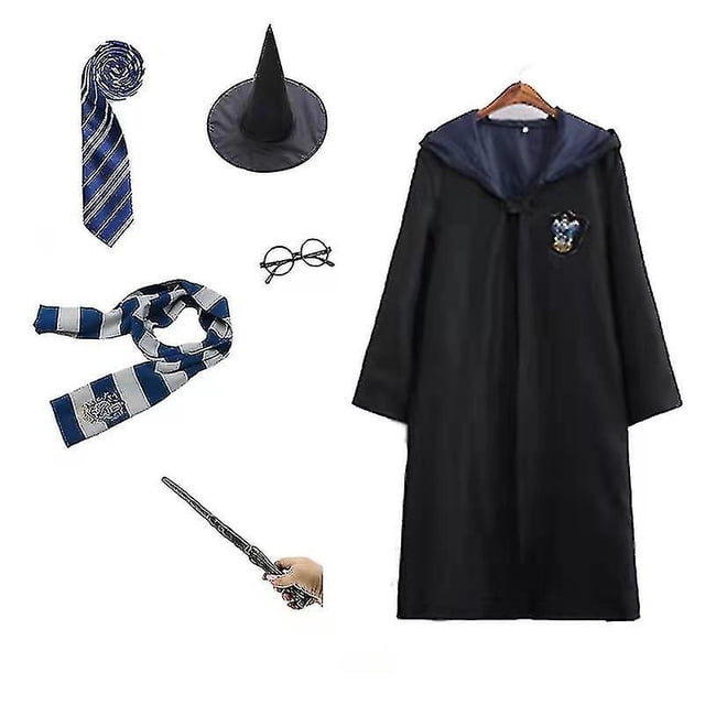 Juego de 6 piezas de Harry Potter Magic Wizard Fancy Dress Cape Cloak Costume V-2