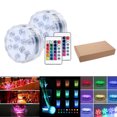 thumbnail image 3 of Luces LED sumergibles RGB de 10 LED, estanques, luces de 7 colores con Controlador de 2 luces 2 Sunnimix Luz de piscina, 3 of 8