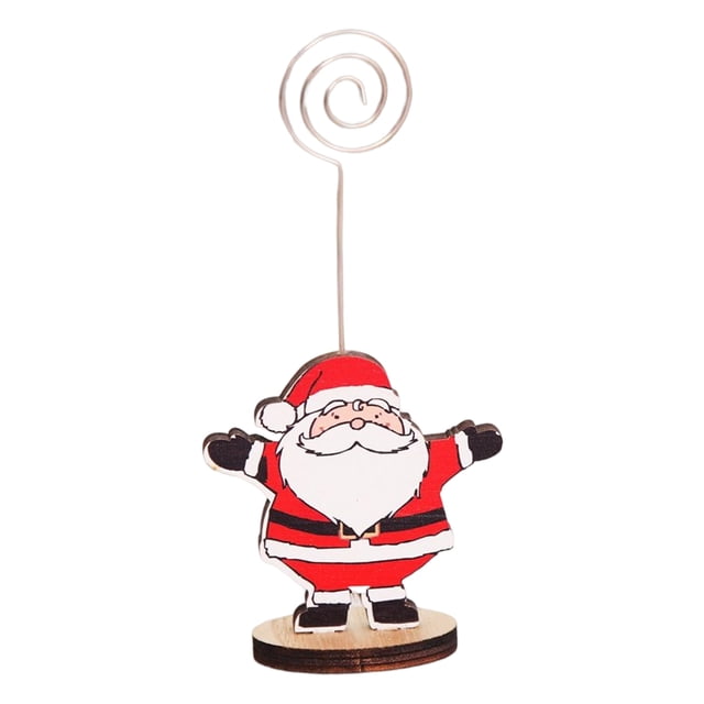 Titular de nota de Navidad Ounissouiy decoración de madera contrachapada varios patrones