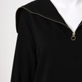thumbnail image 3 of Vedolay Womens Plus Size Tops Women's Casual Half Zip Pullover Sweatshirt Long Sleeve Knit Tunic Pullover Tops,Black L, 3 of 5