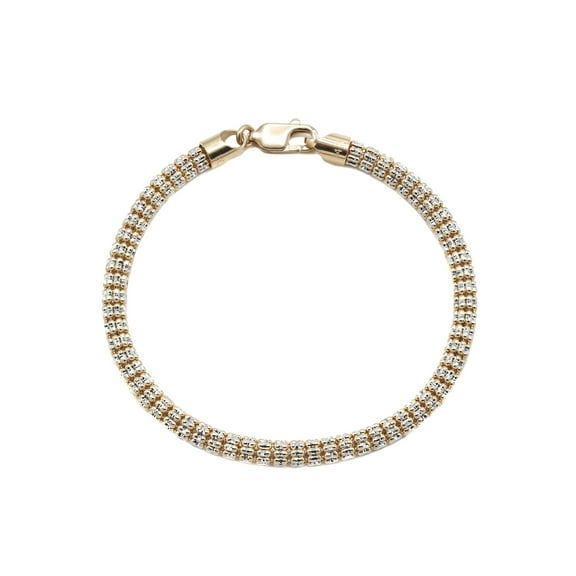 Yellow Gold Men's Ice Bracelet 10K/14K
