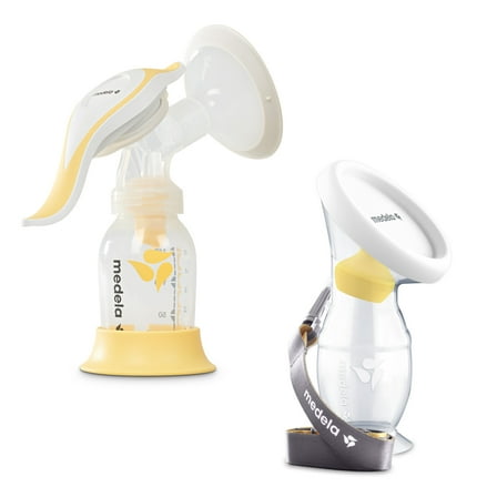 Medela Perfect Pair Bundle, Includes Harmony Manual Breast Pump & Silicone Breastmilk Collector