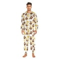 thumbnail image 6 of joogoo Cartoon Monkey Bananas Cute Unisex Adults Onesies Pajamas Jumpsuits L, 6 of 7