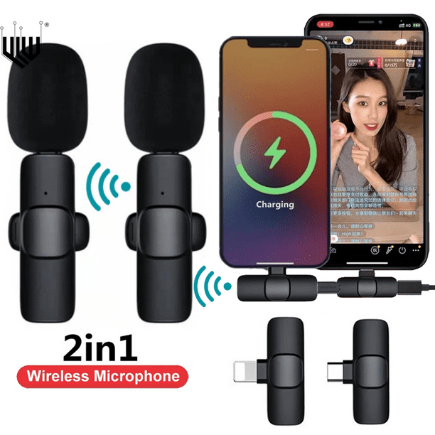 (PlugPlay with 1 Clips) Petmoko iPhone iPad Wireless Microphone for