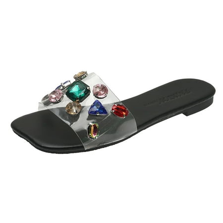 

Pimfylm Dearfoams Slippers For Women Women s Vicki braided slide sandal Memory Foam Wide Widths Available Black 6.5