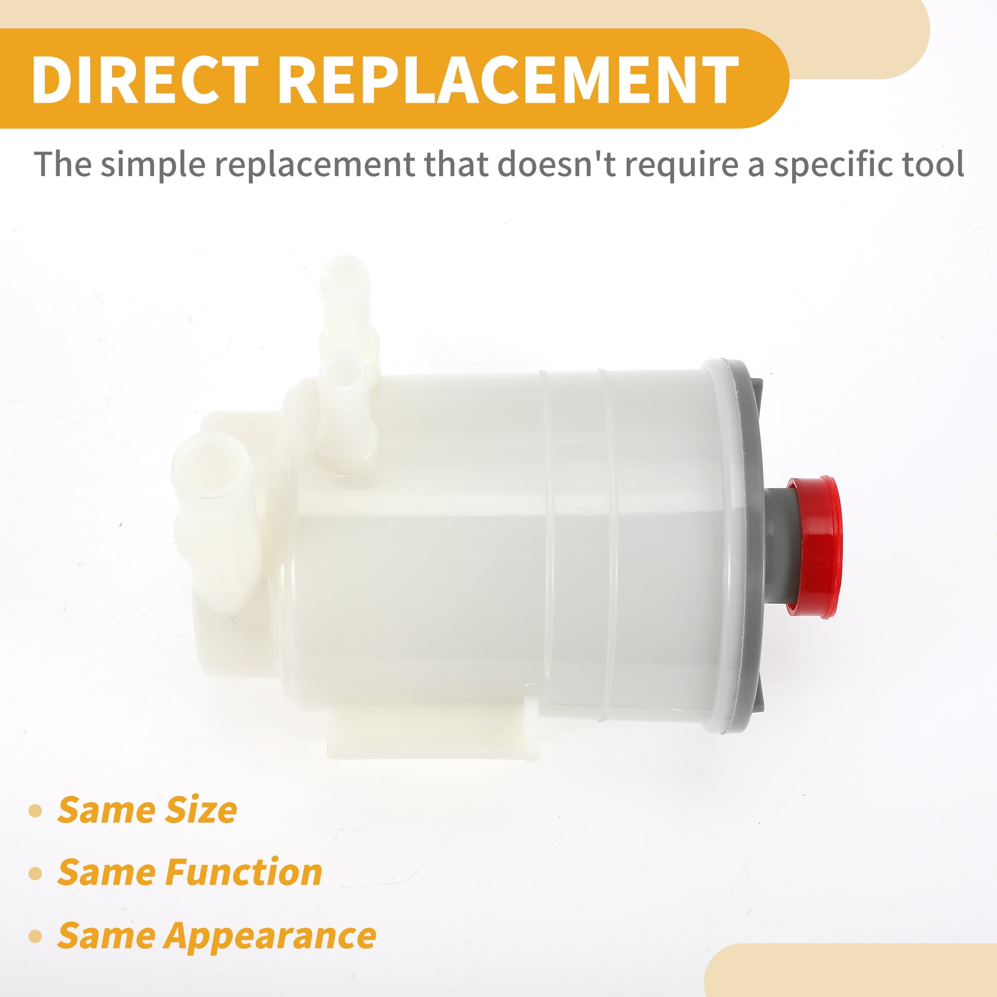 Unique Bargains Power Steering Reservoir - No.53701SZ3003 Car Automotive Power Steering Tank - for Honda Acurarl 1996-2004 Plastic White - 1 Pc