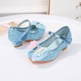 thumbnail image 4 of Staki Pearl Shoes Flower Girl Shoes Toddler Little Kid Ballet Flats Pearls Wedding Party Mary Jane Girls Dress Shoes Blue,12 Little Kid, 4 of 7