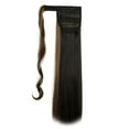 thumbnail image 3 of SAYFUT Black Ponytail Extension Wrap Around Long Straight Curly Wave Clip in Ponytails Hair Extensions for Women 20-22 Inch Synthetic Hairpiece 80g, 3 of 8