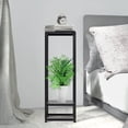 thumbnail image 7 of 37.4 Tall Plant Stands Indoor Plant Stand indoor Tall Plant Pedestal stand Black Metal Plant Stands Indoor 2- Tier Modern Corner Plant Stand Rack Shelves Square Plant Tables for Corner Living, 7 of 7