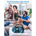 thumbnail image 3 of Greadio Portable CD Player Boombox with Bluetooth 5.1, FM Radio,Stereo Sound ,USB/AUX Input,AC/Battery Powered,CD/CD-R/CD-RW Compatible,3.5mm Headphone Jack,Sleep Timer for Home,Seniors,Kids, 3 of 9