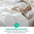 thumbnail image 4 of APSMILE Luxury 100% Organic Cotton Down Feather Fibers Comforter California King Fluffy Comforter, High Fill-Power Medium Warmth All Season Duvet Insert (104x96, Ivory White), 4 of 9
