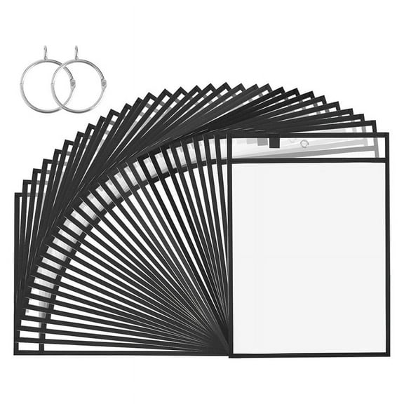 HOT Dry Erase Pockets - Reusable Writing and Wiping for Teachers School Classroom Supplies Office Worksheets