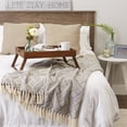 thumbnail image 6 of Contemporary Home Living 4' x 5' Gray and Beige Rectangular Home Essentials Woven Throw, 6 of 7