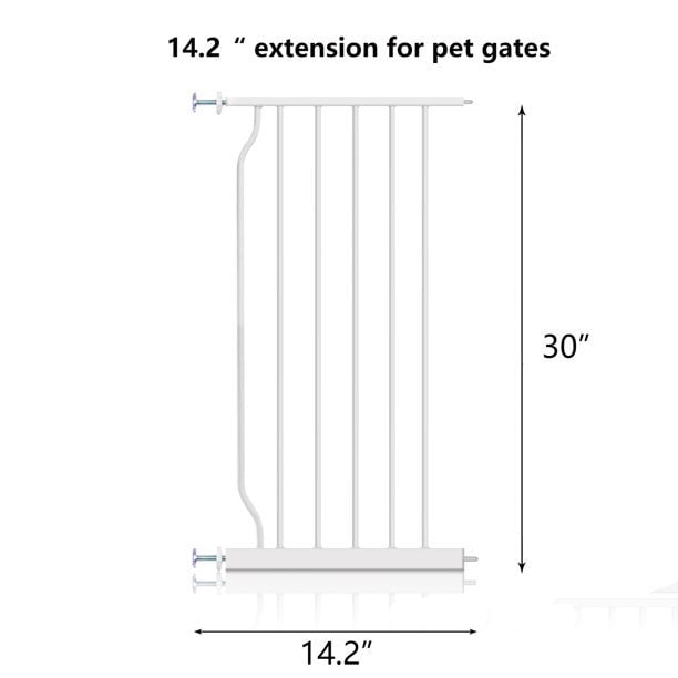 14.2inch Extensions for Extra Wide and Tall Baby Gate with AutoClose and HoldOpen Features