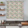 thumbnail image 4 of Vintage Flowers Sheer Curtains 63 Inches Long, Spring Pink Green Floral Country Leaves Birds Light Filering Curtains, Breathable Simi Curtain Privacy Drapes for Living Room Bedroom Window Treatment, 4 of 9