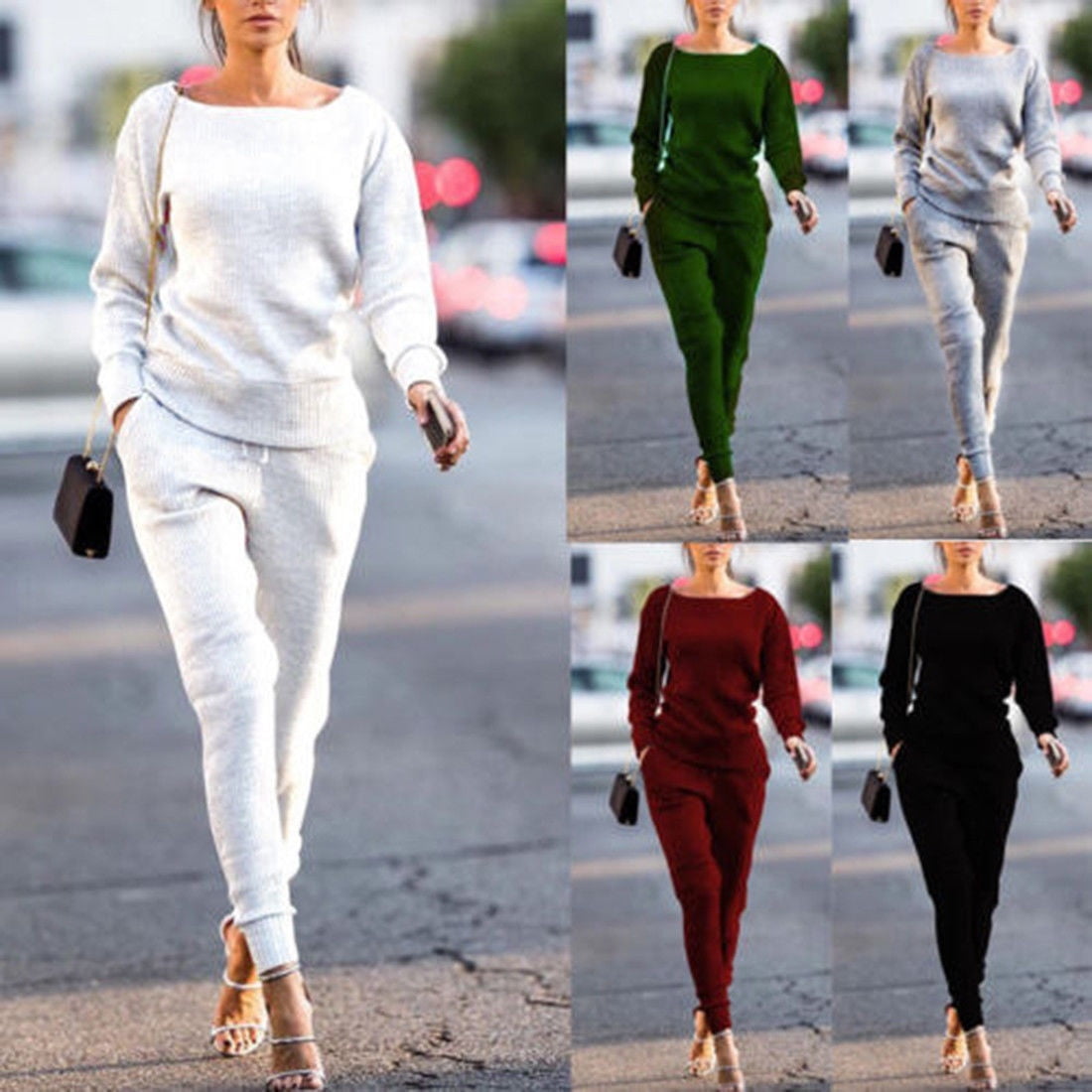 womens jogger and sweatshirt set