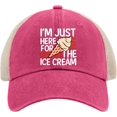 thumbnail image 1 of I'm just here for The Frees Ice Cream Hat Trucker Hat Men Funny Mesh Baseball Cap for Summer, 1 of 8