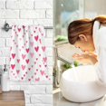 thumbnail image 7 of Dreamtimes Cute Heart Printing Hand Towels, 2 PCS Pack 16 x 28 Inches Extra Absorbent Pure Cotton Towels, Super Soft Hand Towel for Bathroom, Hotel, Kitchen, Gym, 7 of 7