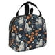 thumbnail image 2 of Easygdp Cute ghost in the flowers Bolsa Térmica Premium - Tela Oxford Impermeable, Gran Capacidad, Bolsillo Frontal, Unisex para Trabajo, Escuela, Actividades al Aire Libre y Picnics, 2 of 8