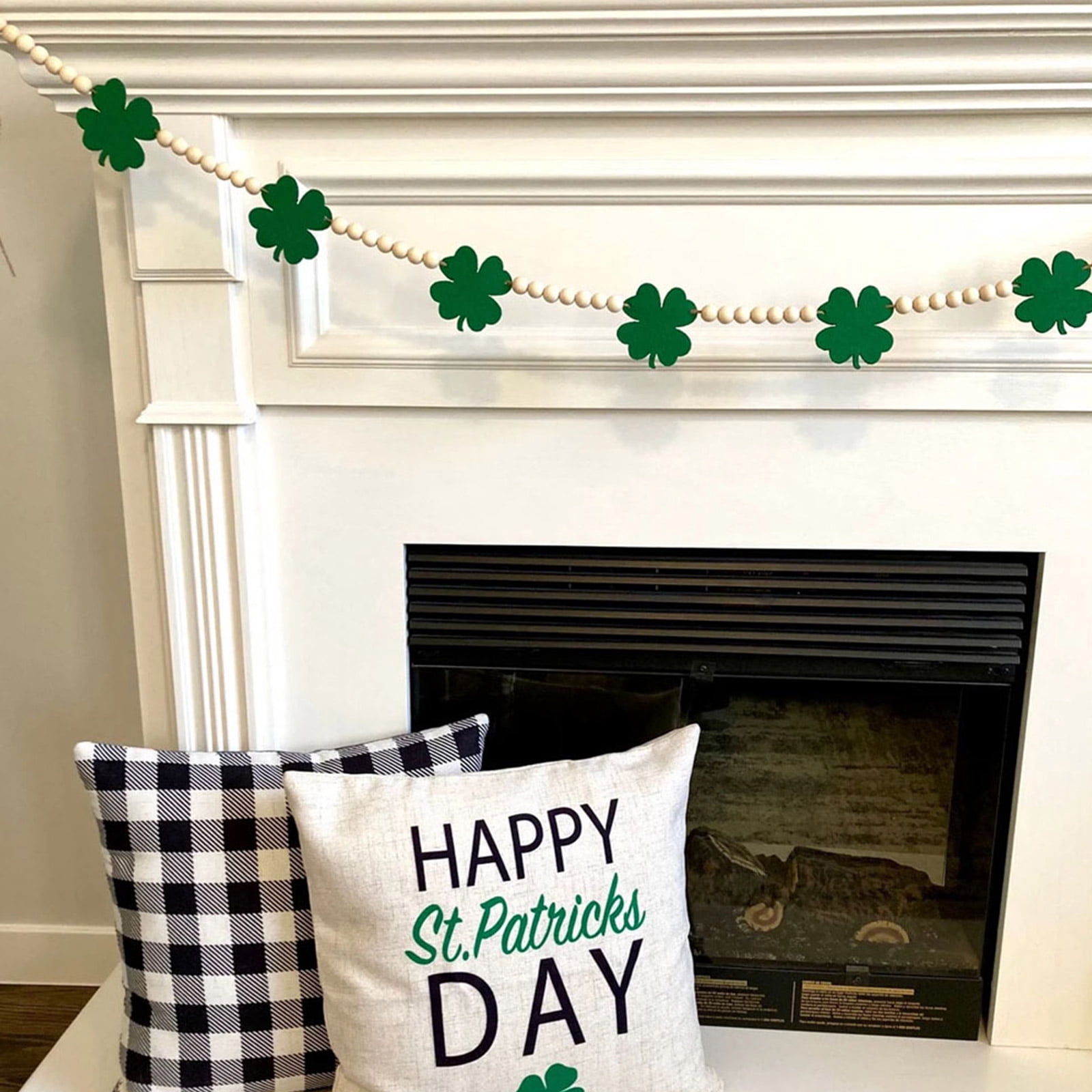St. Patrick's Day Filz Kleeblatt Girlande – 2,5 M Lang, 10 Kleeblätter, Partydekoration