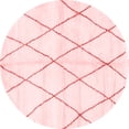 thumbnail image 1 of Ahgly Company Machine Washable Indoor Round Solid Red Modern Area Rugs, 6' Round, 1 of 4