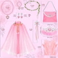 thumbnail image 4 of 12PCS Princess Cape Set, Princess Dress Up Cloak With Crown, Wand, Jewellery, and bag, 4 of 5