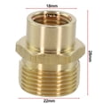 thumbnail image 3 of Mosiee High Pressure Washer Connector Inside14X1.5 To Outside 22X1.5 Quick Connect, 3 of 9