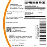 BulkSupplements Alfalfa Extract Capsules - 500mg per Serving (240 Capsules - 240 Servings)