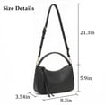 thumbnail image 5 of Crescent Shoulder Bag Crossbody Bags for Women, Trendy Woven Leather Bag Cute Hobo Tote Handbag Purse, with Adjustable Strap, Black, 5 of 7