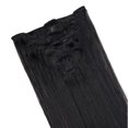 thumbnail image 4 of LELINTA 100% Human Hair Clip In Hair Extensions Can Curly Dyed Natural Straight 7 Piece/15 Clips Black/Brown/Blonde, 18"-70g, 4 of 7