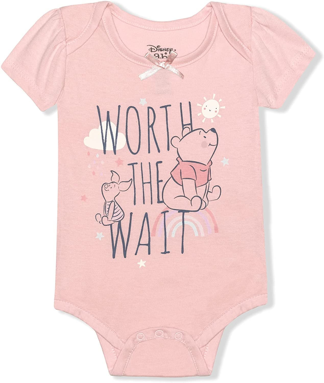 Winnie The Pooh Girls 3 Pack Character Onesie, Newborn