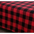 thumbnail image 2 of Ebony Red and Black Plaid Sheet Set Twin, 2 of 3