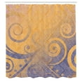 thumbnail image 2 of Ambesonne Modern Shower Curtain, Floral Swirls Leaves Print, 69"Wx70"L, Earth Yellow, 2 of 4