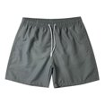 thumbnail image 3 of DDAPJ pyju Mens Drawstring Running Shorts Solid Athletic Shorts Lightweight Quick Dry Workout Gym Shorts with Pockets Dark Gray M, 3 of 7