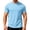 Light Blue, variant on WIZUTIZ Men Short Sleeve T Shirts with Chest Pocket Solid Color Crewneck Tees Soft Comfy Summer Tops Casual Workout Shirt
