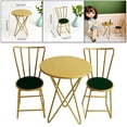 thumbnail image 2 of 1/6 Scale Dollhouse Table and Chairs Set Mini Furniture Decoration Accessory Golden, 2 of 8