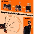 thumbnail image 4 of WildFinder All-Terrain Collapsible Wagon, Heavy Duty Foldable Utility Cart with Large Capacity for Camping, Gardening and Travel, Black, 4 of 8