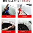 thumbnail image 5 of Lot de 4 - Blanc - Évasement de Roue de Voiture - Autocollant Universel - Protection Anti-Collision - Élargissement d'Aile de Roue - Décoration, 5 of 5